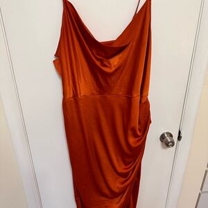 Elegant Rust Slip Dress
